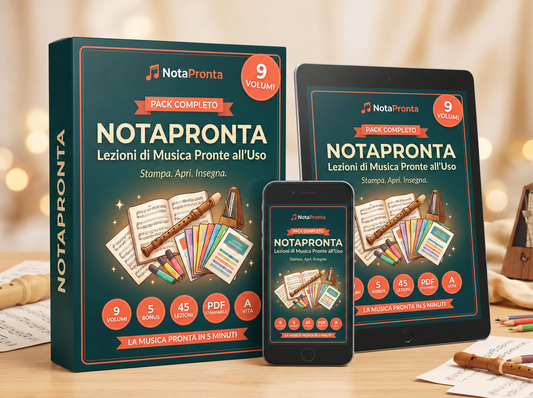 NotaPronta — 9 volumi e 45 lezioni di musica pronte all’uso